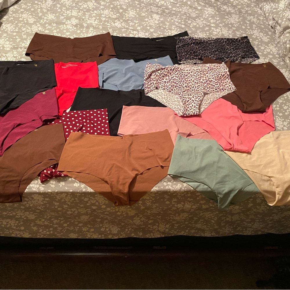 17 pairs Victoria's Secret Cheeky Panties NWOT price FIRM